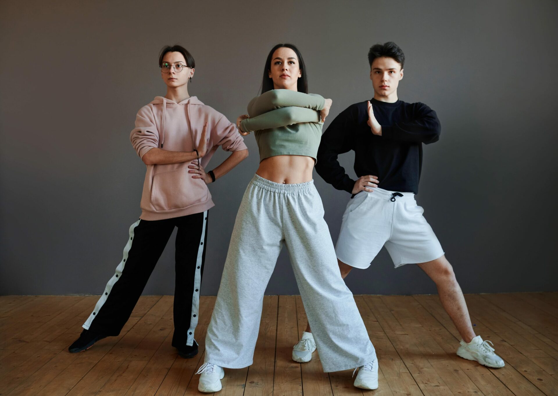 Three teens taking part in a Toronto dance lesson for teens
