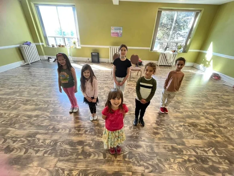 Children learning choreography in a kids dance class in Toronto at St Clair Dance Collective